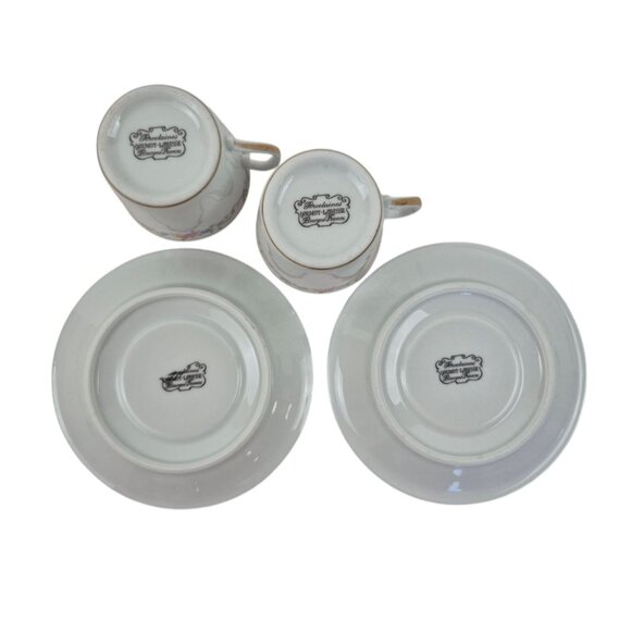 Vintage Limoges France Porcelain Goumot Labesse Floral Demitasse Cup Saucer Set - Picture 4 of 10